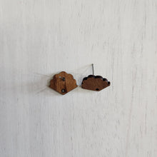 Load image into Gallery viewer, Walnut Wood Fan Stud with Post - 304 Stainless Steel