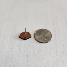 Load image into Gallery viewer, Walnut Wood Fan Stud with Post - 304 Stainless Steel