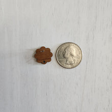 Load image into Gallery viewer, Walnut Wood Solid Round Flower Stud with Post, 16.5mm - 304 Stainless Steel