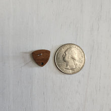 Load image into Gallery viewer, Walnut Wood Rounded Triangle Stud with Post - 304 Stainless Steel