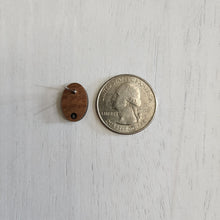 Load image into Gallery viewer, Walnut Wood Small Oval Stud with Post - 304 Stainless Steel
