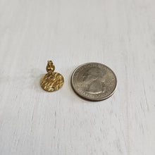 Load image into Gallery viewer, Textured Round Stud with Post, 12mm - GOLD, Ion Plated 304 Stainless Steel