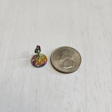 Load image into Gallery viewer, Textured Round Stud with Post, 12mm - RAINBOW, Ion Plated 304 Stainless Steel