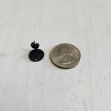 Load image into Gallery viewer, Textured Round Stud with Post, 12mm - BLACK, 304 Stainless Steel
