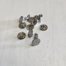 Load image into Gallery viewer, Textured Round Stud with Post, 12mm - STAINLESS STEEL, 304 Stainless Steel