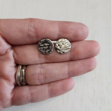 Load image into Gallery viewer, Textured Round Stud with Post, 12mm - STAINLESS STEEL, 304 Stainless Steel