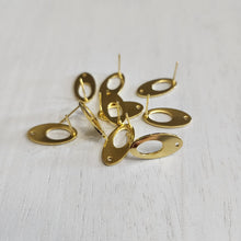 Load image into Gallery viewer, Cutout Oval Stud with Post - GOLD, 304 Stainless Steel