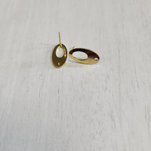 Load image into Gallery viewer, Cutout Oval Stud with Post - GOLD, 304 Stainless Steel