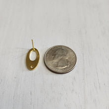 Load image into Gallery viewer, Cutout Oval Stud with Post - GOLD, 304 Stainless Steel