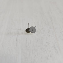 Load image into Gallery viewer, Flat Round Stud Backs/Posts/Findings, 8x12mm - STAINLESS STEEL, 304 Stainless Steel