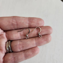 Load image into Gallery viewer, Flat French Hook Ear Wires - STAINLESS STEEL, 304 Stainless Steel