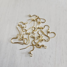 Load image into Gallery viewer, Flat French Hook Ear Wires - GOLD, 304 Stainless Steel