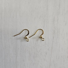 Load image into Gallery viewer, Flat French Hook Ear Wires - GOLD, 304 Stainless Steel