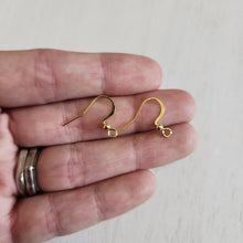 Load image into Gallery viewer, Flat French Hook Ear Wires - GOLD, 304 Stainless Steel