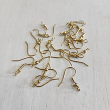 Load image into Gallery viewer, Classic Ball & Spring Ear Wires with Front Facing Loop- GOLD, 304 Stainless Steel