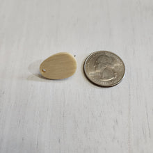 Load image into Gallery viewer, Birch Wood Oval Stud with Post - 304 Stainless Steel