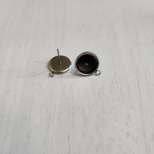 Load image into Gallery viewer, Round Stud Bezel Connector, 12mm - STAINLESS STEEL, 304 Stainless Steel