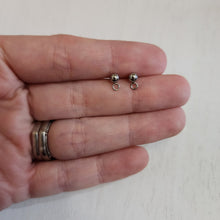 Load image into Gallery viewer, Round Ball Stud Posts/Findings, 4mm - STAINLESS STEEL, 304 Stainless Steel