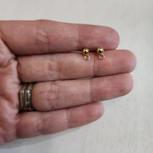 Load image into Gallery viewer, Round Ball Stud Posts/Findings, 4mm - GOLD, 304 Stainless Steel