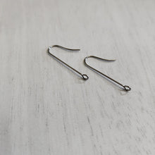 Load image into Gallery viewer, Long Stem Ear Wires with Front Facing Loop - STAINLESS STEEL, 316 Stainless Steel