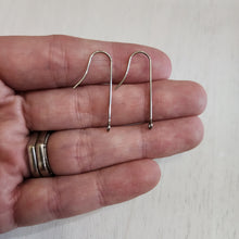 Load image into Gallery viewer, Long Stem Ear Wires with Front Facing Loop - STAINLESS STEEL, 316 Stainless Steel