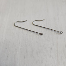 Load image into Gallery viewer, Extra Long Stem Ear Wires with Front Facing Loop - STAINLESS STEEL, 316 Stainless Steel