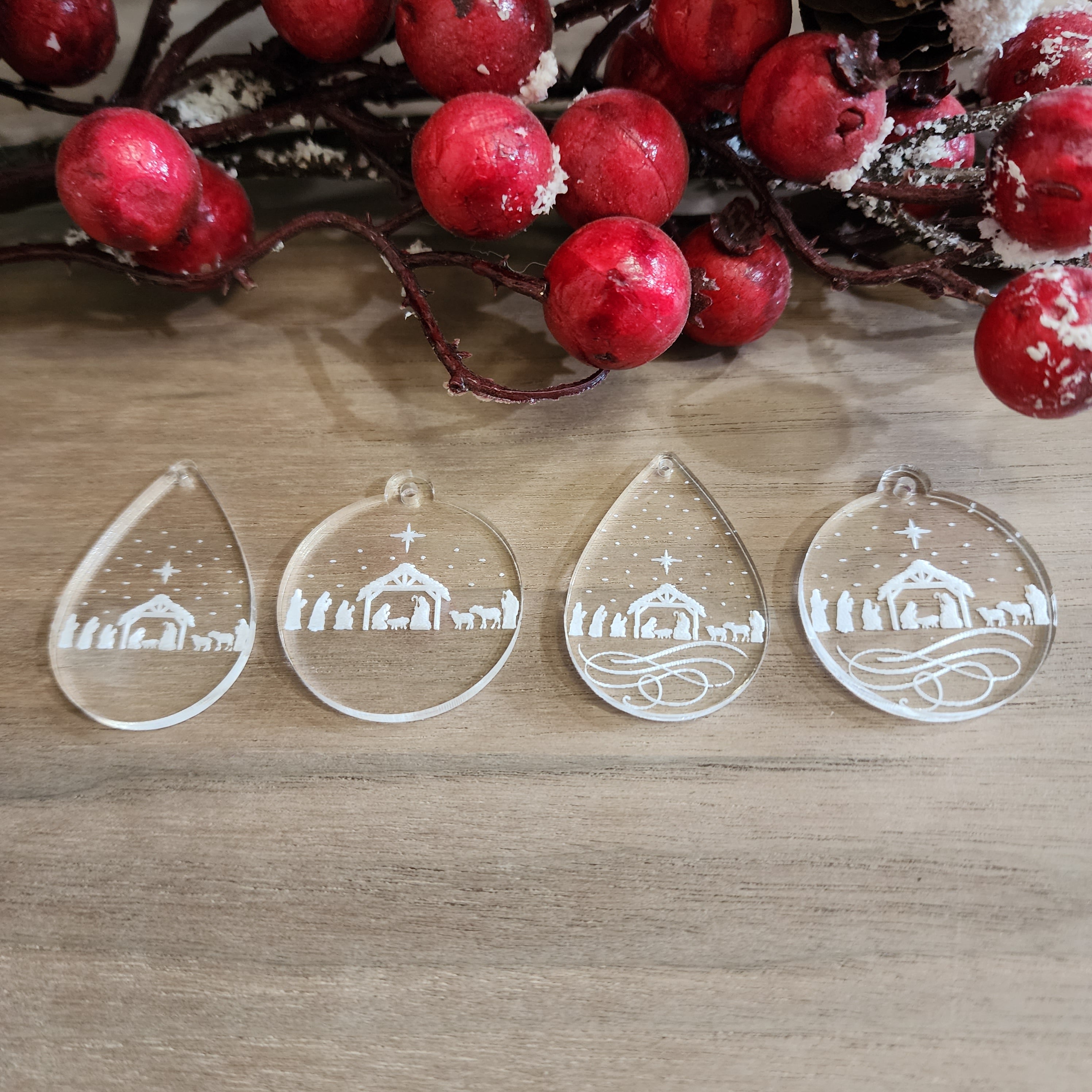 Acrylic Christmas Nativity Drops LilliBella Innovations