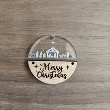 Load image into Gallery viewer, Christmas Acrylic & Wood Nativity Scene Split Drops