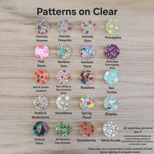 Load image into Gallery viewer, Patterned Acrylic Hand Drawn Heart (Side Hole) Drops