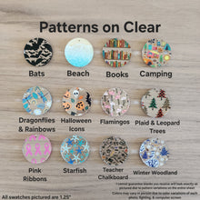 Load image into Gallery viewer, Patterned Acrylic Hand Drawn Heart (Side Hole) Drops