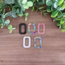 Load image into Gallery viewer, Patterned Acrylic Cutout Squ-oval Drops