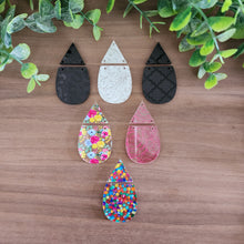 Load image into Gallery viewer, Patterned Acrylic Split Teardrops