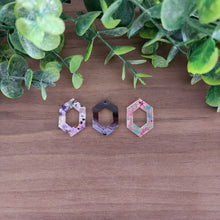 Load image into Gallery viewer, Patterned Acrylic Cutout Elongated Honeycomb Drops