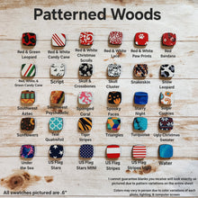 Load image into Gallery viewer, Patterned Wood Rounded Square Studs