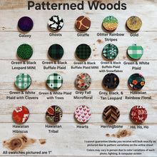 Load image into Gallery viewer, Patterned Wood Heart Drops (Side Hole)