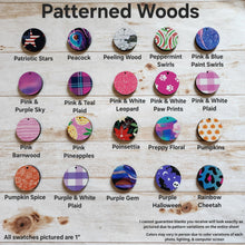 Load image into Gallery viewer, Patterned Wood Cutout Hoop Drops