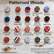 Load image into Gallery viewer, Patterned Wood Cutout Rounded Diamond Drops