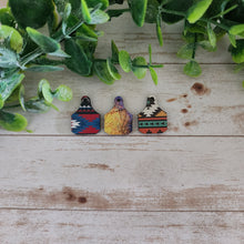 Load image into Gallery viewer, Patterned Wood Cow Tag Drops