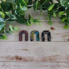 Load image into Gallery viewer, Patterned Wood Reverse U Drops