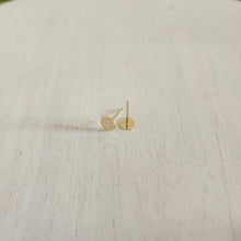 Load image into Gallery viewer, Flat Round Stud Backs/Posts/Findings, 6x12mm - GOLD, 24K Gold Plated 304 Stainless Steel
