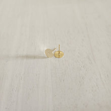 Load image into Gallery viewer, Flat Round Stud Backs/Posts/Findings, 8x12mm - GOLD, 24K Gold Plated 304 Stainless Steel