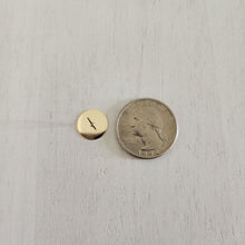 Load image into Gallery viewer, Flat Round Stud Backs/Posts/Findings, 12x12mm - GOLD, 24K Gold Plated 304 Stainless Steel
