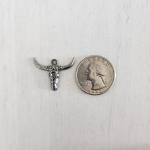 Load image into Gallery viewer, Cow Skull Charm/Pendant - STAINLESS STEEL, 304 Stainless Steel