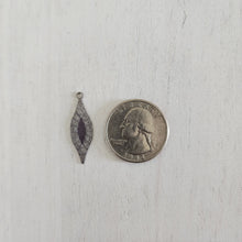 Load image into Gallery viewer, Patterned Border Oblong Charm/Pendant - STAINLESS STEEL, 304 Stainless Steel