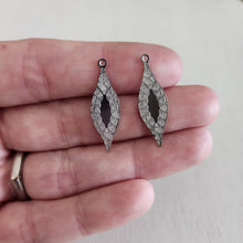 Load image into Gallery viewer, Patterned Border Oblong Charm/Pendant - STAINLESS STEEL, 304 Stainless Steel