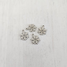 Load image into Gallery viewer, Snowflake Charm/Pendant - STAINLESS STEEL, 304 Stainless Steel