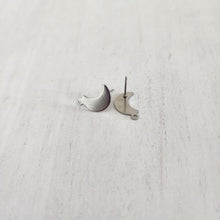 Load image into Gallery viewer, Moon Stud with Post - STAINLESS STEEL, 304 Stainless Steel