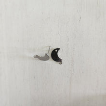 Load image into Gallery viewer, Moon Stud with Post - STAINLESS STEEL, 304 Stainless Steel