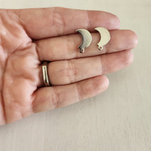 Load image into Gallery viewer, Moon Stud with Post - STAINLESS STEEL, 304 Stainless Steel