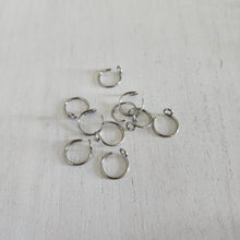 Load image into Gallery viewer, Small Round Semi Circle Ear Wires with Front Facing Loop - STAINLESS STEEL, 316L Surgical Stainless Steel